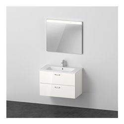 Duravit Möbel-Set XBase 83x49cm, WT, WTU 2 SchKa., Sp., we. gl