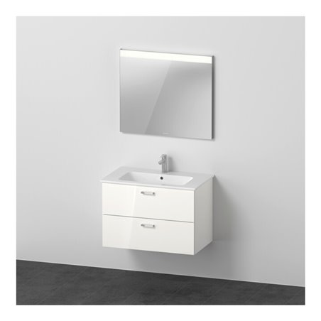 Duravit Möbel-Set XBase 83x49cm, WT, WTU 2 SchKa., Sp., we. gl