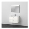 Duravit Möbel-Set XBase 83x49cm, WT, WTU 2 SchKa., Sp., we. gl