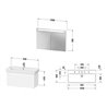 Duravit Möbel-Set No. 1 100x45cm, WT, WTU m Ausz., Spg., we. ma