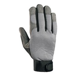 Kunstlederhandschuhe RewoMech 640 schwarz/grau Kunstleder/Elastan