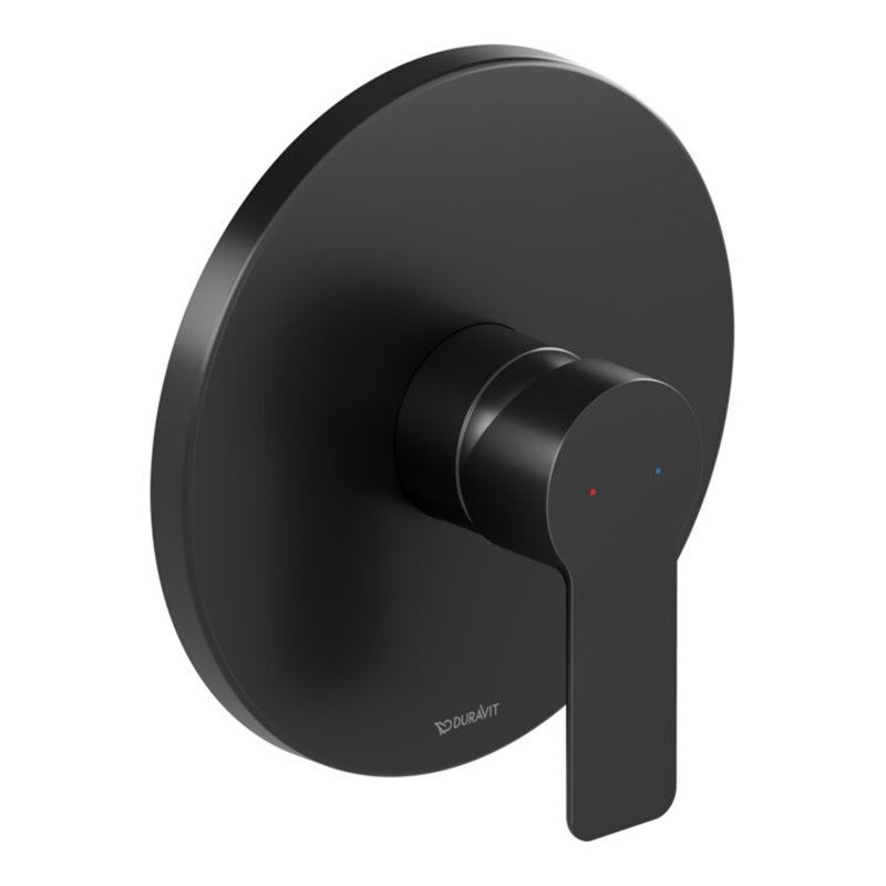 Duravit Fertigset UP-Brause-Einhebelmischer D-Code Keramikmisch., rd, 24,5 l, schwarz matt