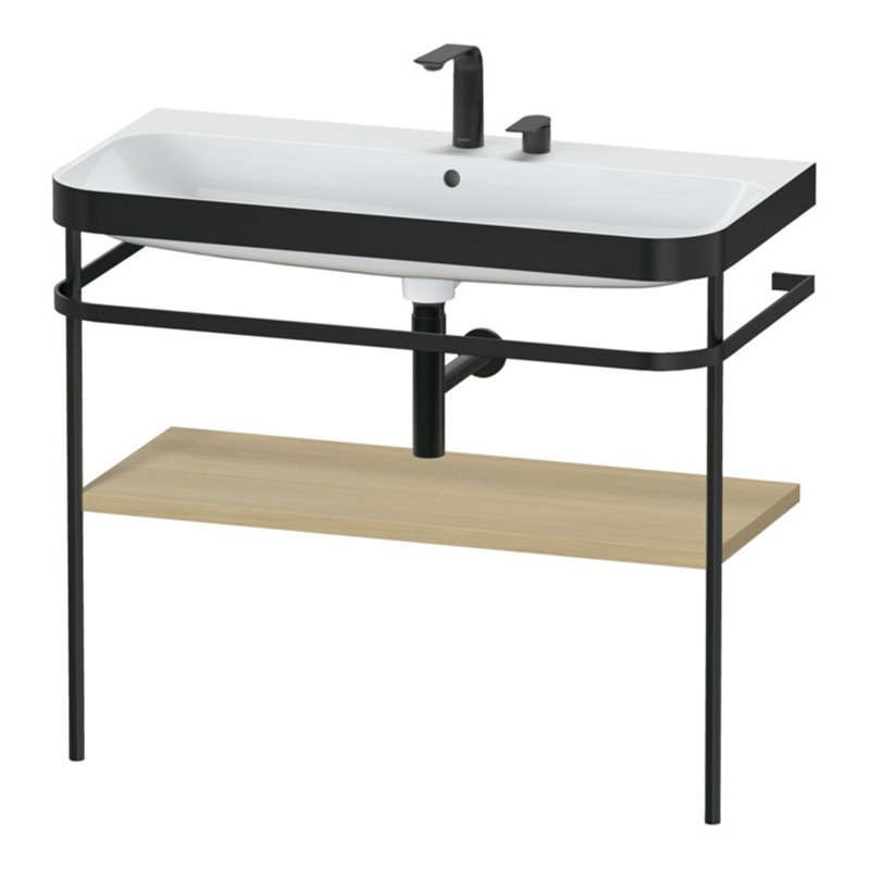 Duravit Möbelwaschtisch-Kombi Happy D.2 Plus 97,5x49cm, 2 HL, Medit. Ei, m Konsole