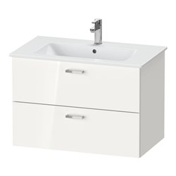 Duravit Möbel-Set XBase 83x49cm, WT, WTU 2 SchKa., Spanplattenschraube, we. gl