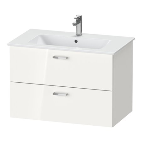 Duravit Möbel-Set XBase 83x49cm, WT, WTU 2 SchKa., Spanplattenschraube, we. gl