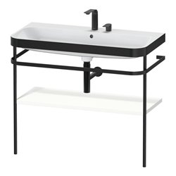 Duravit Möbelwaschtisch-Kombi Happy D.2 Plus 97,5x49cm, 2 HL, we s-matt, m Konsole