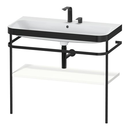 Duravit Möbelwaschtisch-Kombi Happy D.2 Plus 97,5x49cm, 2 HL, we s-matt, m Konsole