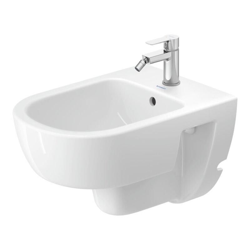 Duravit Wand-Bidet D-Code 37x54cm, mit Hahnloch, Überlauf, weiß