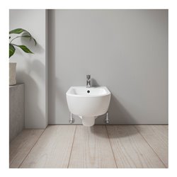 Duravit Wand-Bidet D-Code 37x54cm, mit Hahnloch, Überlauf, weiß