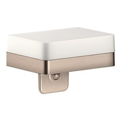 hansgrohe Lotionspender Axor universal mit Ablage, Glas, brushed nickel