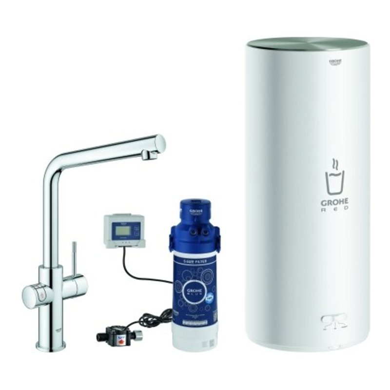 Grohe Spültisch-Einhebelmischer Red Duo chrom, L-Size, mit Boiler