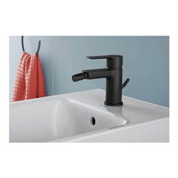 Duravit Bidet-Einhebelmischer D-Code Ausl. 118mm, Keramikmisch., schwarz matt