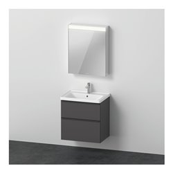 Duravit Möbel-Set D-Neo 650mm, Anschlag links, Graphit Matt