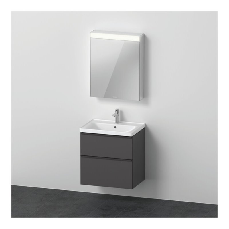Duravit Möbel-Set D-Neo 650mm, Anschlag links, Graphit Matt