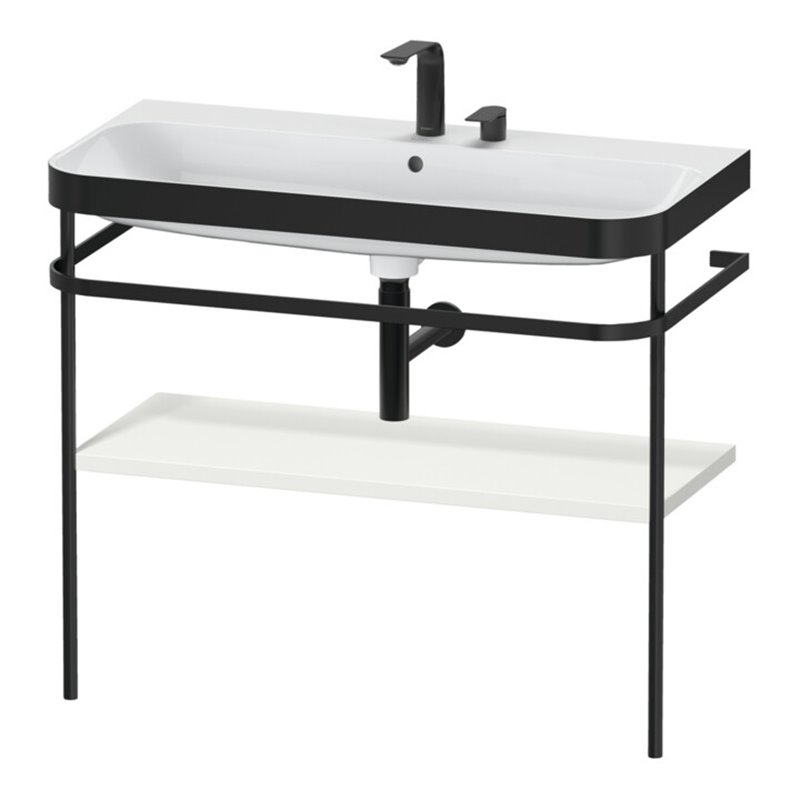 Duravit Möbelwaschtisch-Kombi Happy D.2 Plus 97,5x49cm, 2 HL, No we s-matt, m Konsole