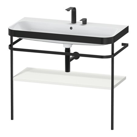 Duravit Möbelwaschtisch-Kombi Happy D.2 Plus 97,5x49cm, 2 HL, No we s-matt, m Konsole