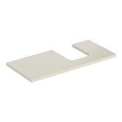 Geberit Waschtisch-Platte One 105x3x47cm, sand-grau/l hg, Ausschn re