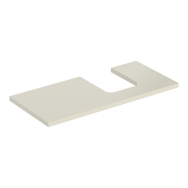 Geberit Waschtisch-Platte One 105x3x47cm, sand-grau/l hg, Ausschn re