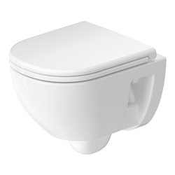 Duravit Wand-WC, Tiefspüler D-Code Compact 37x48cm, 4,5 l, riml, w, o vorm. Scharn.