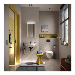 Duravit Wand-WC, Tiefspüler D-Code Compact 37x48cm, 4,5 l, riml, w, o vorm. Scharn.