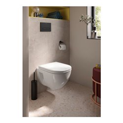 Duravit Wand-WC, Tiefspüler D-Code Compact 37x48cm, 4,5 l, riml, w, o vorm. Scharn.
