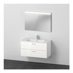 Duravit Möbel-Set XBase 103x49cm, WT, WTU 2 SchKa., Sp., we. gl