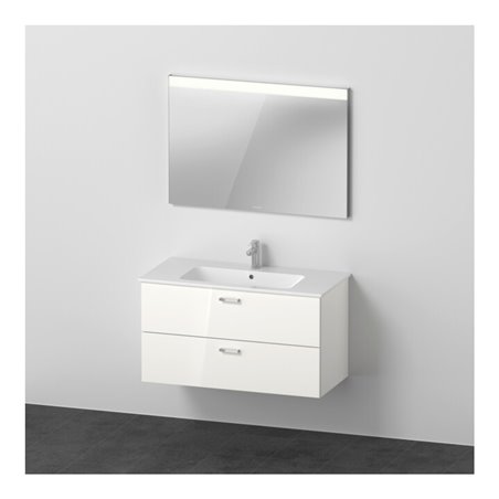 Duravit Möbel-Set XBase 103x49cm, WT, WTU 2 SchKa., Sp., we. gl