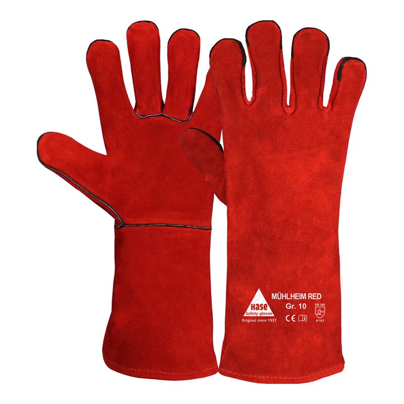 Hase MÜHLHEIM RED, Schweißerhandschuh aus Rindspaltleder