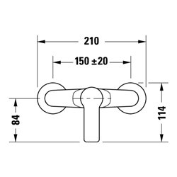 Duravit Brause-Einhebelmischer D-Code Aufputz, Keramikmischsystem, chrom