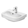 Duravit Handwaschbecken D-Code 45x33,5cm, mit Hahnloch, Überlauf, weiß