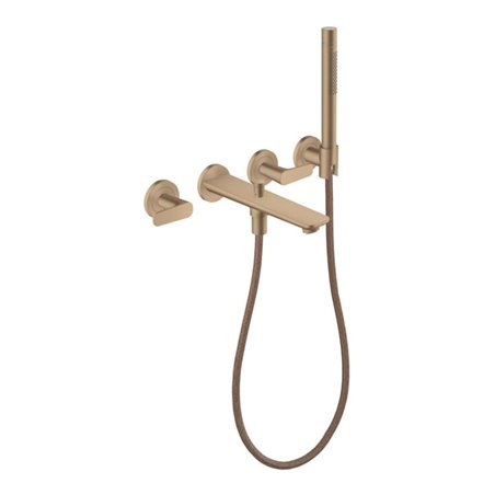 hansgrohe 3-Loch Fertigset Wannemisch.Wand UP Axor Citterio C mit Handbrause BRG