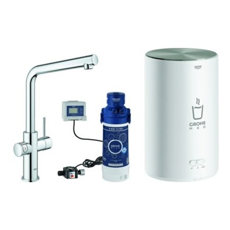Grohe Spültisch-Einhebelmischer Red Duo chrom, M-Size, mit Boiler