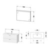 Duravit Möbel-Set XBase 103x49cm, WT, WTU 2 SBK, Sp., graph ma