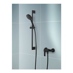 Duravit Brause-Einhebelmischer D-Code AP, Keramikmischsystem, schwarz matt
