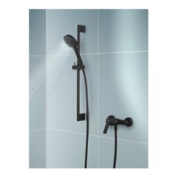Duravit Brause-Einhebelmischer D-Code AP, Keramikmischsystem, schwarz matt