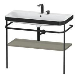 Duravit Möbelwaschtisch-Kombi Happy D.2 Plus 97,5x49cm, 2 HL, st-g s-matt, m Konsole