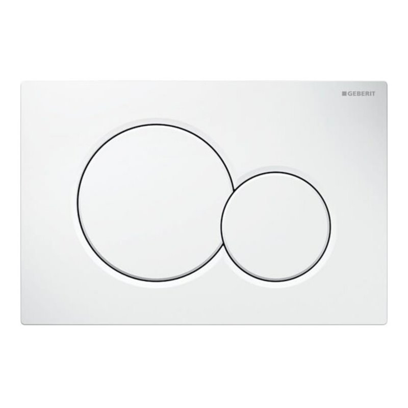 Geberit Betätigungsplatte Sigma 01 weiß, für 2-Mengen-Spülung, Kunststoff