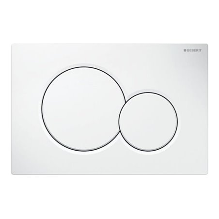 Geberit Betätigungsplatte Sigma 01 weiß, für 2-Mengen-Spülung, Kunststoff