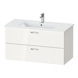 Duravit Möbel-Set XBase 103x49cm, WT, WTU 2 SchKa., Spanplattenschraube, we. gl