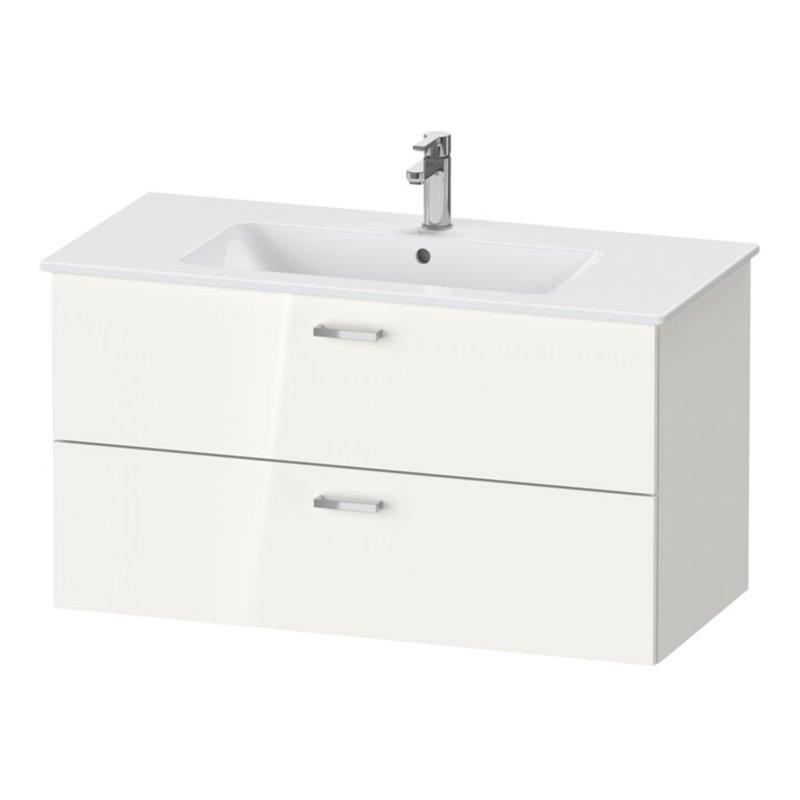 Duravit Möbel-Set XBase 103x49cm, WT, WTU 2 SchKa., Spanplattenschraube, we. gl