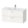 Duravit Möbel-Set XBase 103x49cm, WT, WTU 2 SchKa., Spanplattenschraube, we. gl