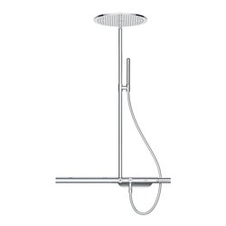 hansgrohe Showerpipe Axor m Thermostat 800, Kopfbrause 350mm, 1jet, chrom