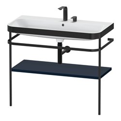 Duravit Möbelwaschtisch-Kombi Happy D.2 Plus 97,5x49cm, 2 HL, blau s-matt, m Konsole