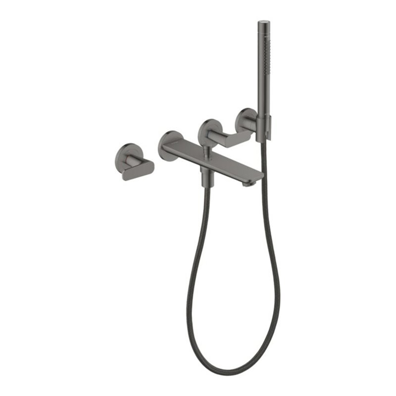 hansgrohe 3-Loch Fertigset Wannemisch.Wand UP Axor Citterio C mit Handbrause PBC