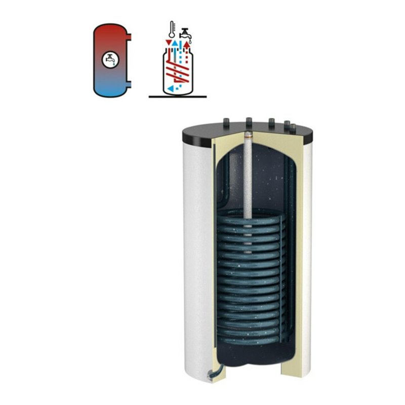 Flamco Unterstellspeicher U/HP basic 110 l, weiß, mit Isolierung