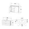 Duravit Möbel-Set XBase 103x49cm, WT, WTU 2 SBK, Spanplattenschraube, graph ma