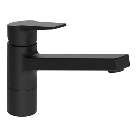 Hansa Spültisch-Einhebelmischer HANSATWIST schwenkbar, Ausladung 199mm, mattschwarz