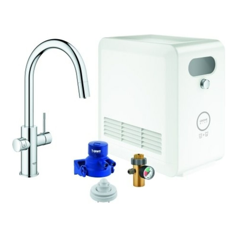 Grohe Spültisch-Einhebelmischer Blue Professional C-Auslauf Set, chrom