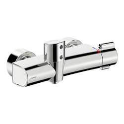 Hansa Brause-Thermostat HANSACLINICA Aufputz, Batteriebetrieb, chrom