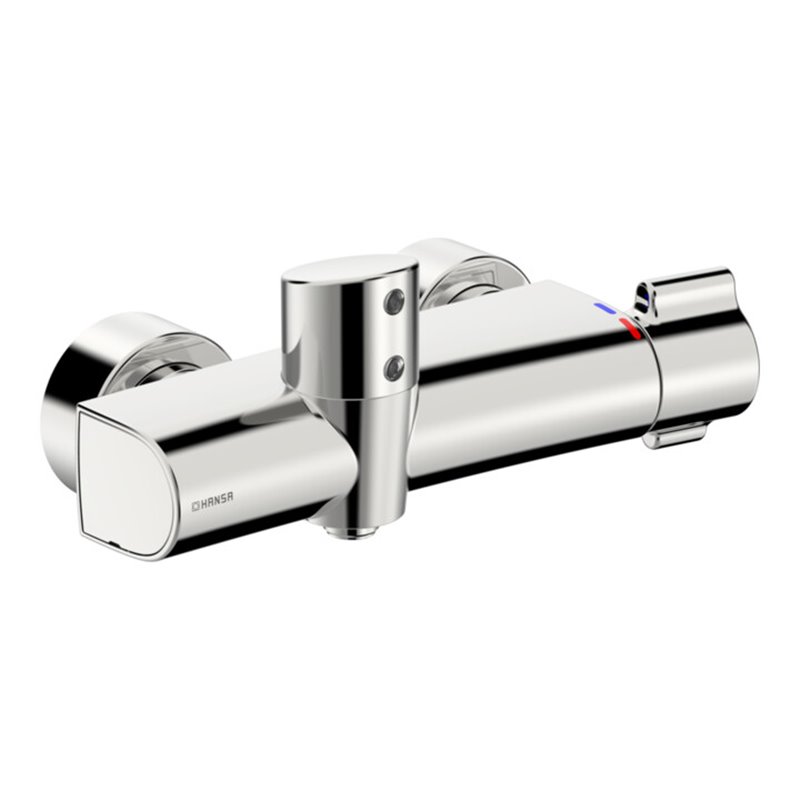 Hansa Brause-Thermostat HANSACLINICA Aufputz, Batteriebetrieb, chrom